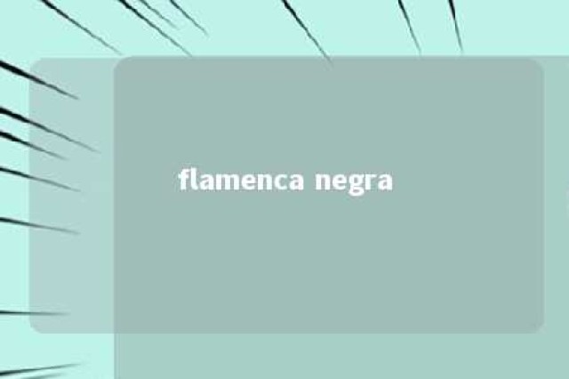 flamenca negra 