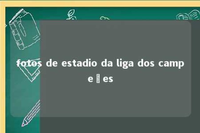 fotos de estadio da liga dos campeões 